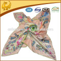 2015 New Design Custom Digital Printed 90*90cm Silk Square Scarf For Mulit Scarf